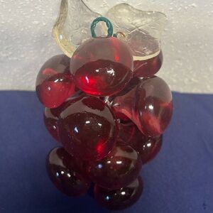 Vintage MCM Red Lucite Grape Cluster